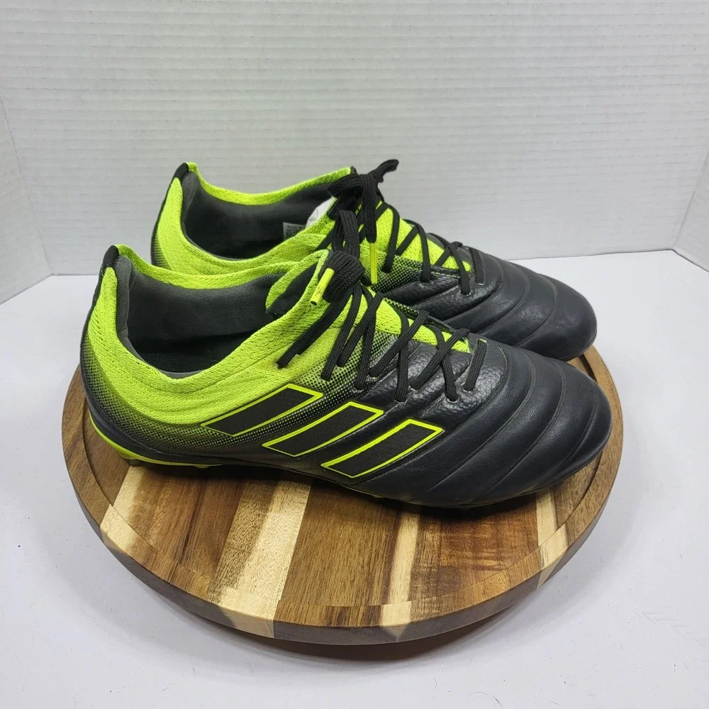 Adidas Copa 19.3 FG Soccer Cleats Men's 5.5 Black Solar Yellow Leather‎ D98092